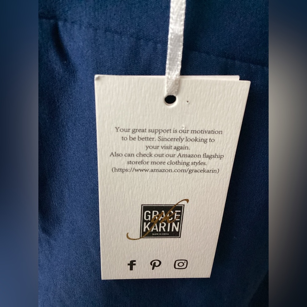 Grace Karin Blue Pencil Skirt Knee-Length Workwear - Picture 2 of 9